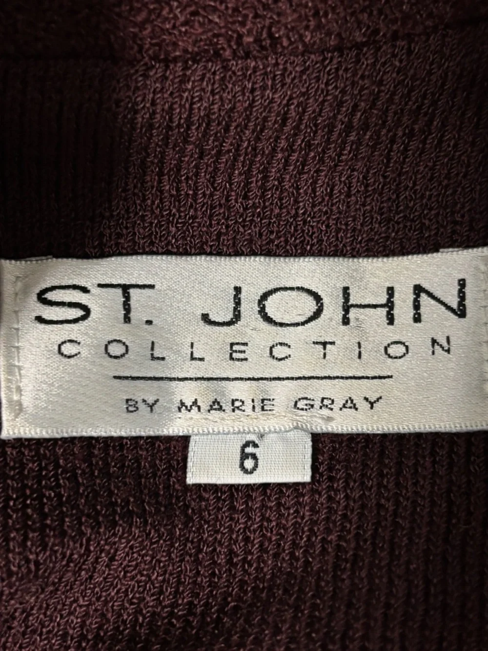 ST.JOHN Collection by Marie Gray Women's Mahogany Gold Knit Pant Suit Sz 6 Wool